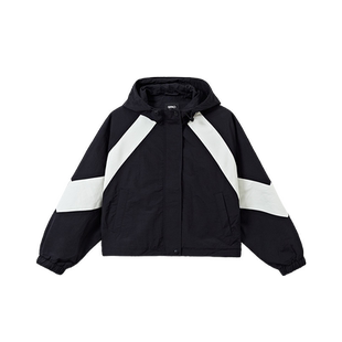 【WOODIE系列】SPAO韩国同款女士简约运动时尚休闲夹克连帽外套