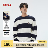 WOODIE系列 男女同款 SPAO韩国同款 新品 撞色条纹毛衣 26年春季