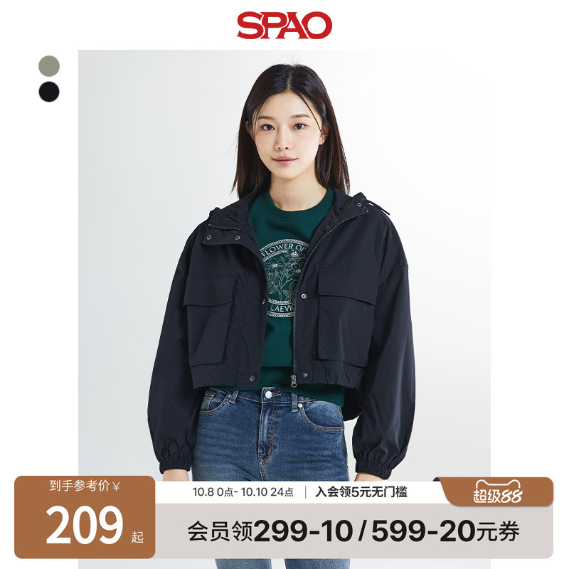 SPAO秋新品女士防风衣外套