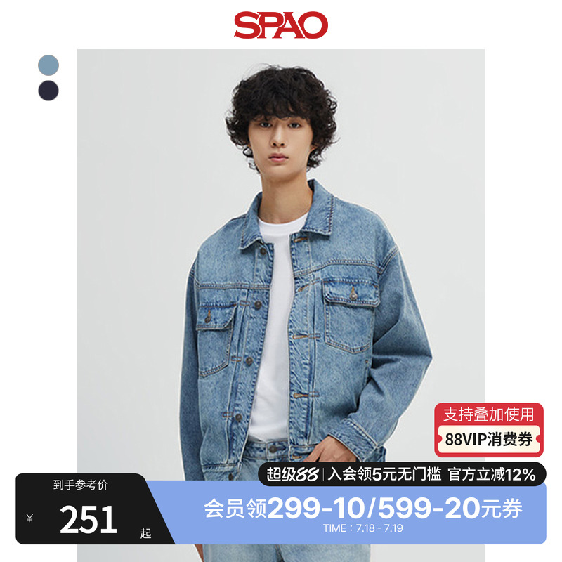 SPAO牛仔夹克外套翻领