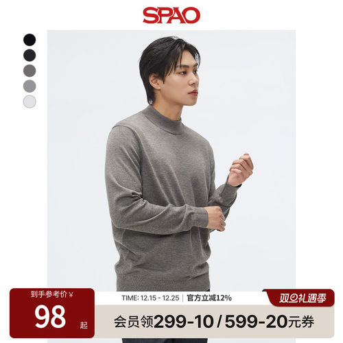 SPAO春季新品圆领毛衣