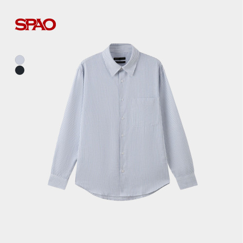 SPAO春秋新品翻领长袖衬衫