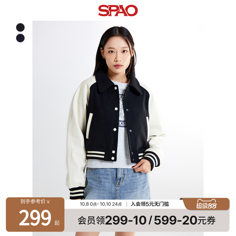 SPAO秋女士棒球服外套