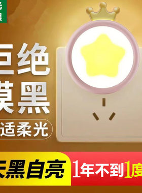 插电led遥控迷你创意梦幻睡眠小夜灯卧室床头灯婴儿喂奶夜光小灯