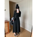 Viiwen 纸片人显瘦高克重百搭内搭重工针织连衣裙 纯欲蕾丝daily