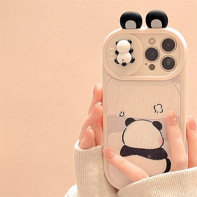 爆款背影熊猫适用苹果系列手机