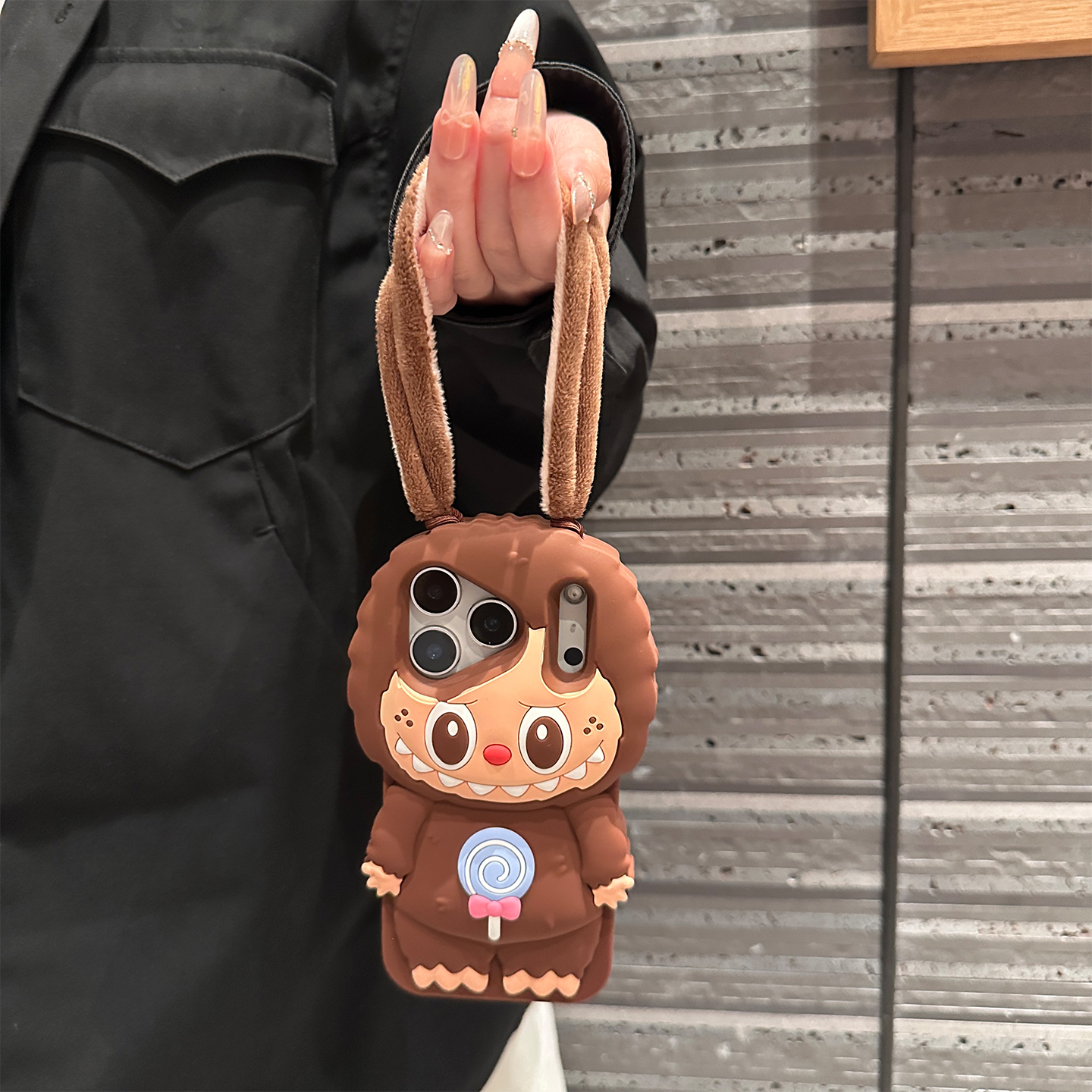 酷图适用苹果17promax手机壳新款可爱卡通拉布布iphone16保护套女挂绳款17Air全包防摔15pro硅胶14爆款13网红