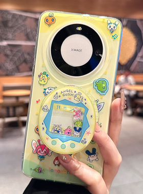 适用华为mate70pro+手机壳新款卡通拓麻歌子6ppro+可爱少女款pura70pro保护套全包P70超火爆款mt60磁吸支架男