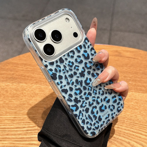 新品秋冬韩系ins蓝色豹纹适用苹果18promax手机壳iphone17pro高级感16新款15全包防摔保护套18pro小众超好看