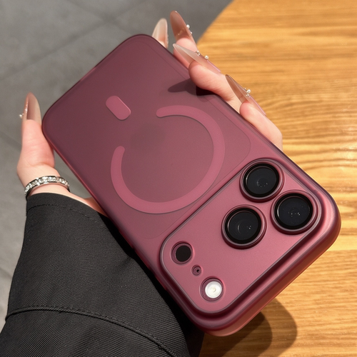 适用苹果18promax手机壳新款iphone18pro勃艮第酒红磁吸保护套17pro自带镜头膜16全包高级感15巨好看女14外壳