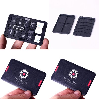 背包客GK-MDK名片SD卡盒TF SIM内存卡收纳保护盒轻便超薄存储卡盒