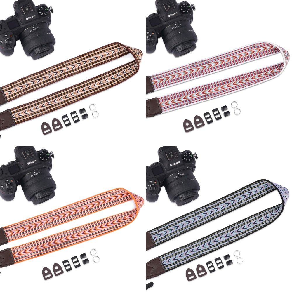 背包客Z20民族风炫彩相机T009肩带专业摄影棉织背带复古简约织带