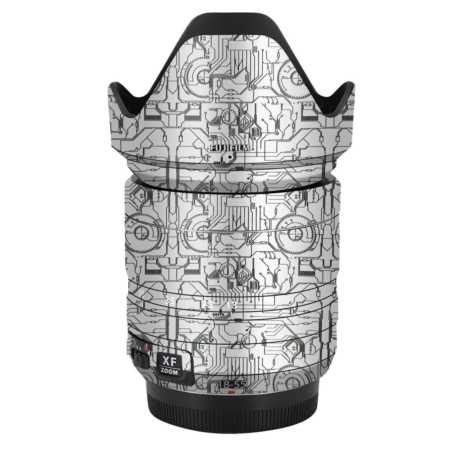 适用于富士XF18-55镜头保护贴膜碳纤维fujifilm_1855贴纸迷彩彩色