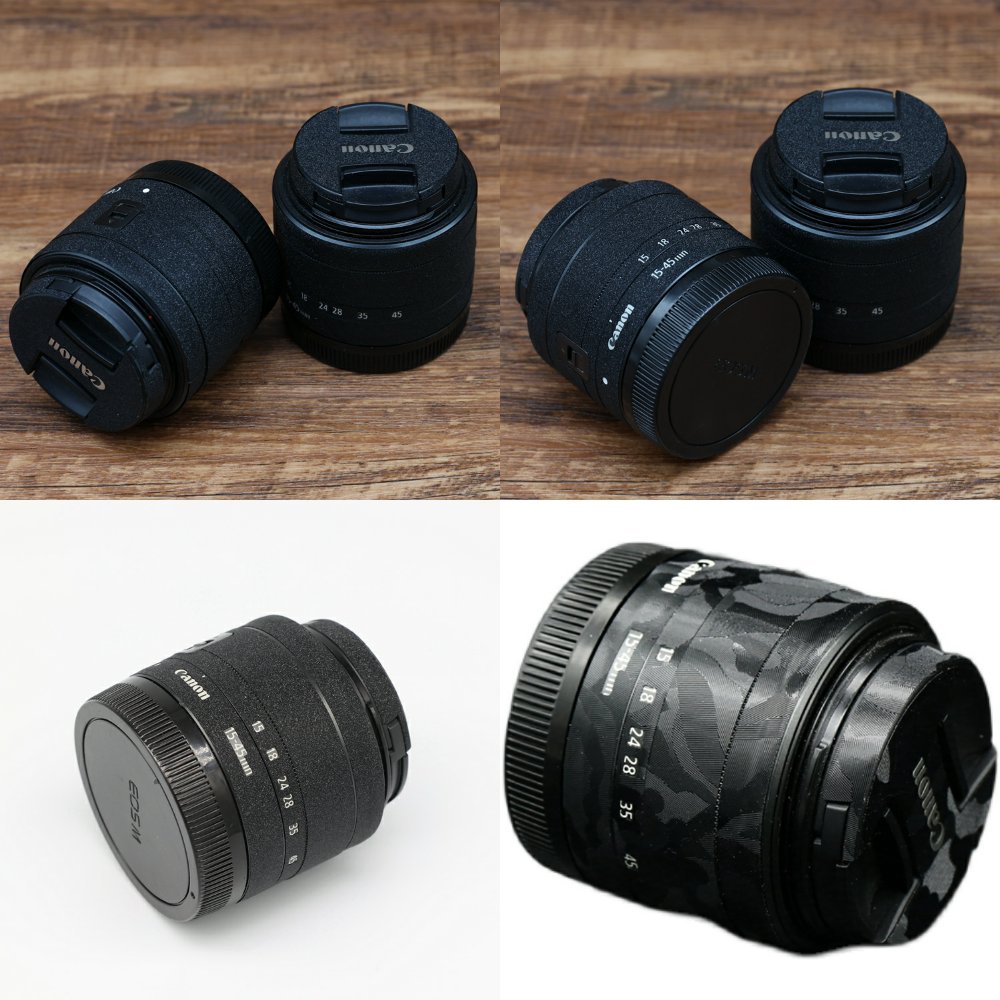 背包客适用于佳能EFM15-45镜头保护贴纸 1545碳纤维贴纸