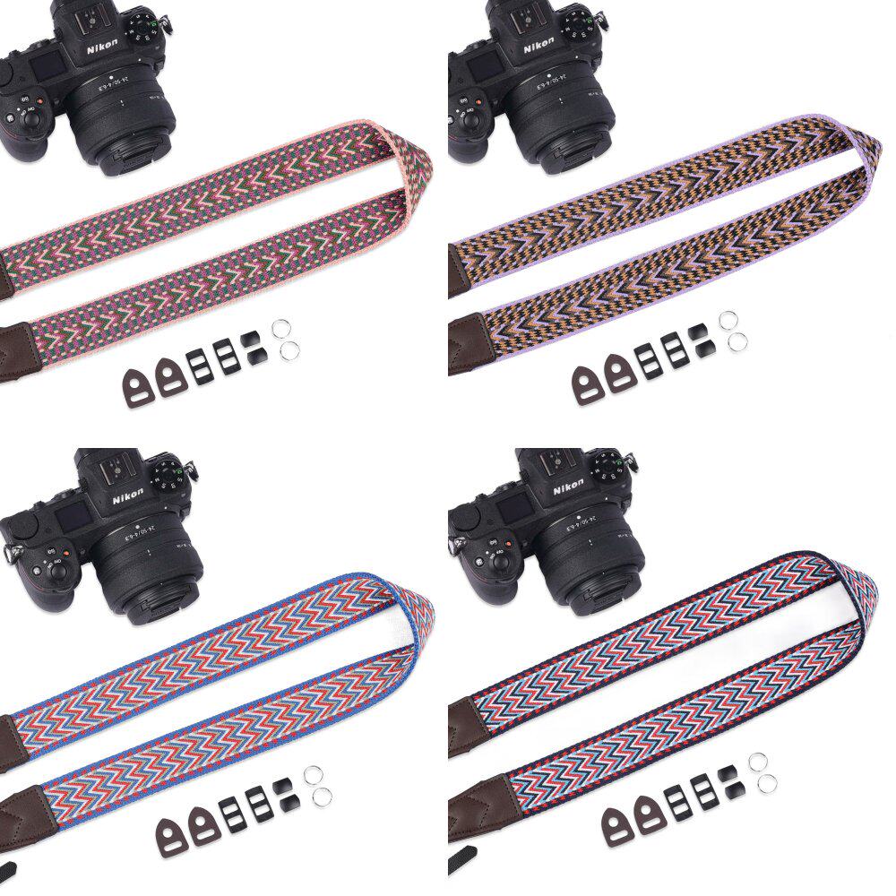 背包客Z20民族风炫彩相机T0363肩带专业摄影棉织背带复古简约织带