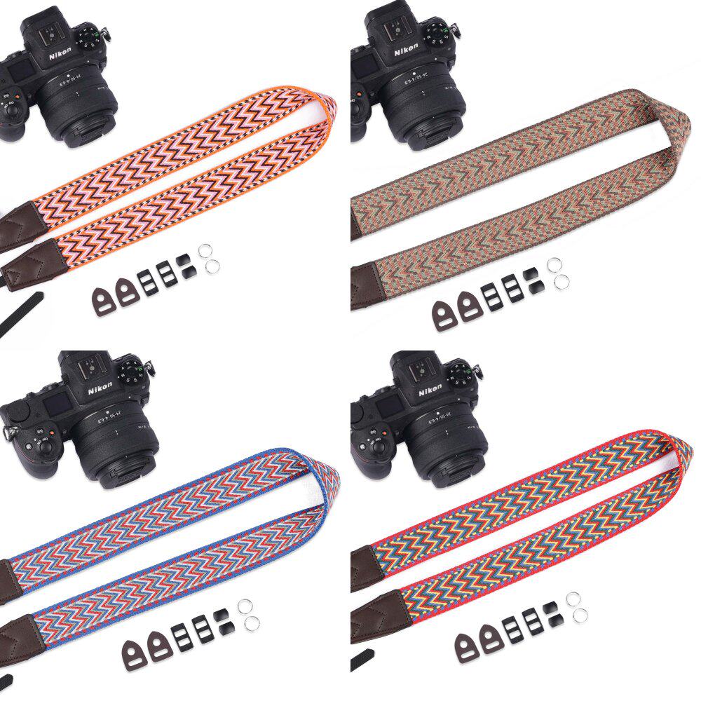 背包客Z20民族风炫彩相机T0432肩带专业摄影棉织背带复古简约织带