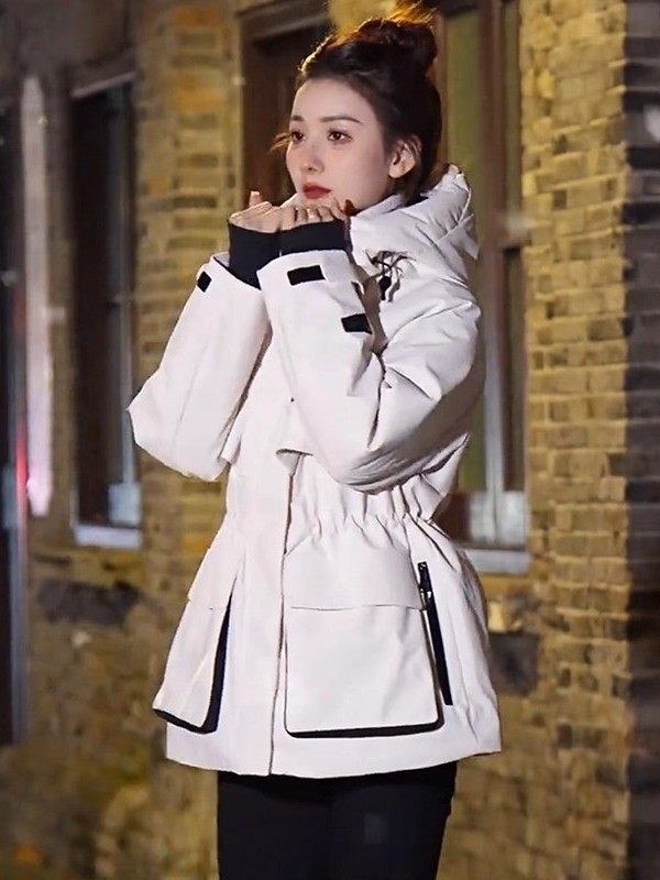 女士羽绒服冬季2025新款工装韩系派克服中长款超好看加厚休闲外套