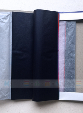 得力复写纸 8开双面蓝色复写纸版画上稿用复写纸办公复写纸10张