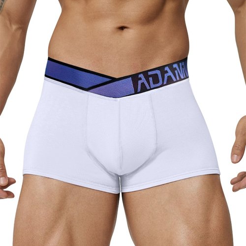 【裤身图】大V渐变男士平角裤莫代尔性感中低腰内裤男时尚U凸短裤