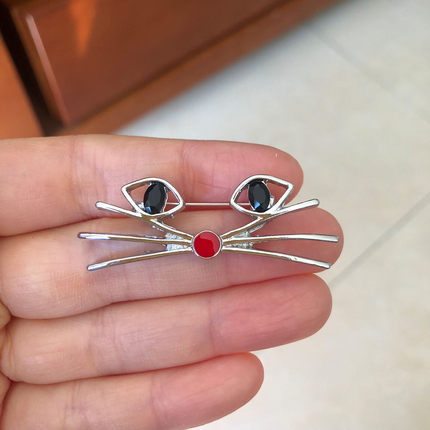 个性简约风格猫咪造型别针胸针