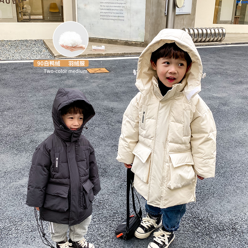 派乐洋中长款羽绒男童保暖舒适