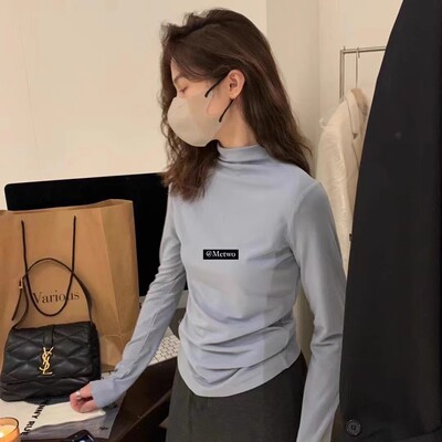 微高领打底衫女秋冬半高领显瘦