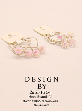 梦幻人鱼姬可爱发绳女头绳高弹力橡皮筋发圈新款扎头发皮套头饰夏