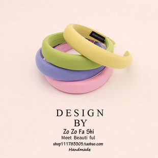 高颅顶复古法式 百搭发箍女压发防滑外出头箍彩色宽边发卡发窟头饰