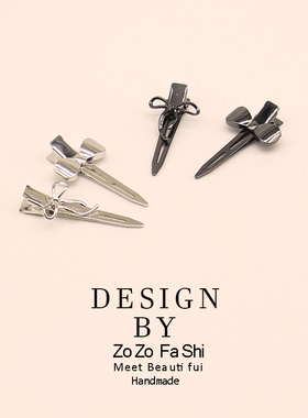 韩系简约金属蝴蝶结刘海夹女甜酷发饰2026新款侧边无痕夹鸭嘴夹子