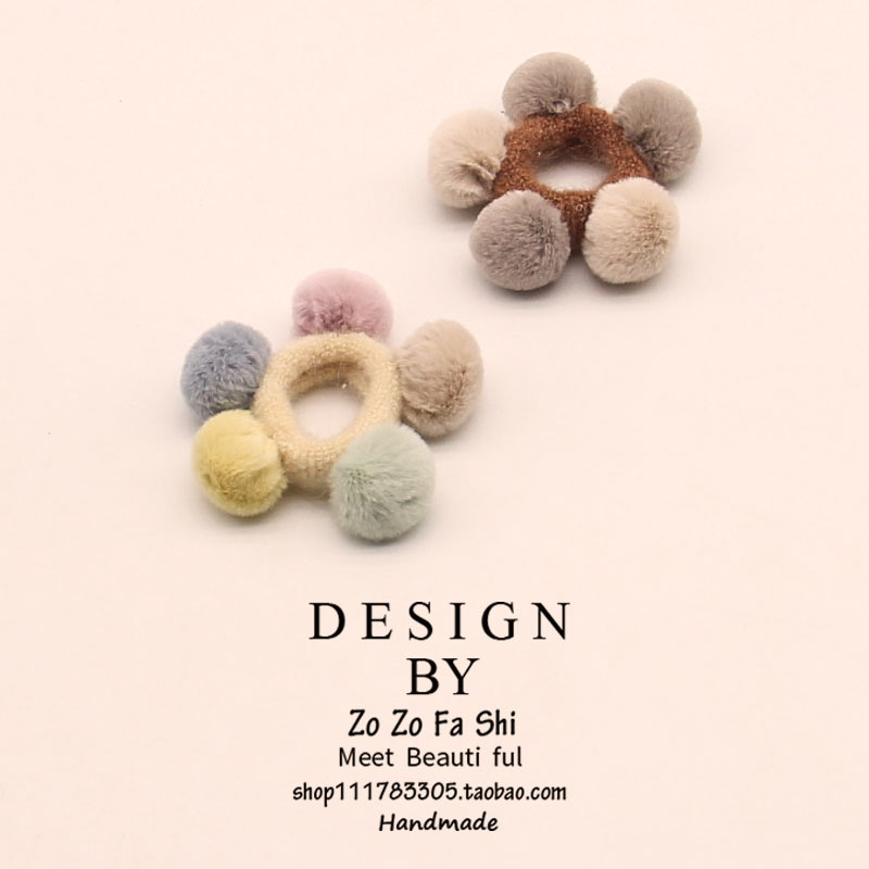 zozo发圈毛日韩秋冬发绳