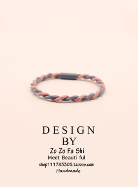 日韩饰品高弹力编织发圈基础款扎头发皮筋发绳韩国发饰头绳简约