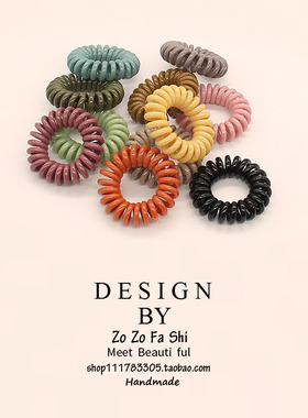 电话线发圈女发绳韩国无痕小号极细款亮面简约皮筋扎头发网红头绳