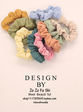 大肠发圈女 气质网红少女可爱ins森系头绳女气质简约布艺头饰品