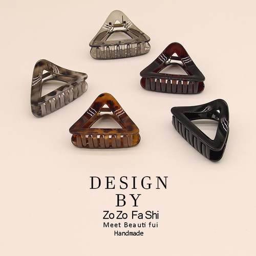 半扎三角形发夹女高马尾固定