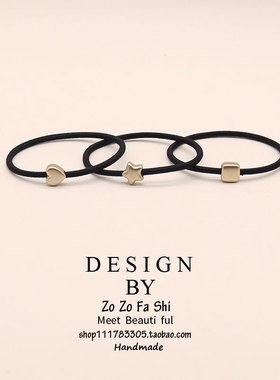 发圈扎头发绳皮筋头绳韩国小清新成人基础橡皮筋弹力简约皮套个性