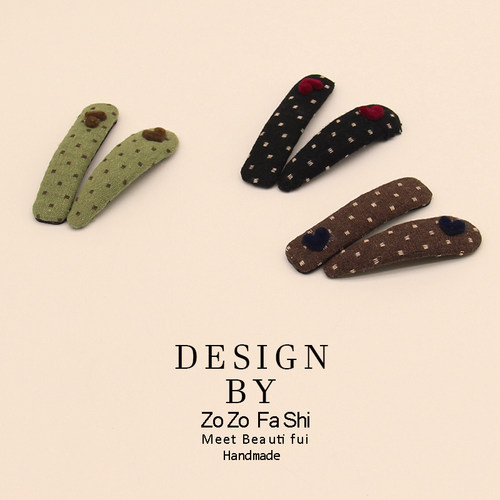 韩系新款布艺发夹森系高级感