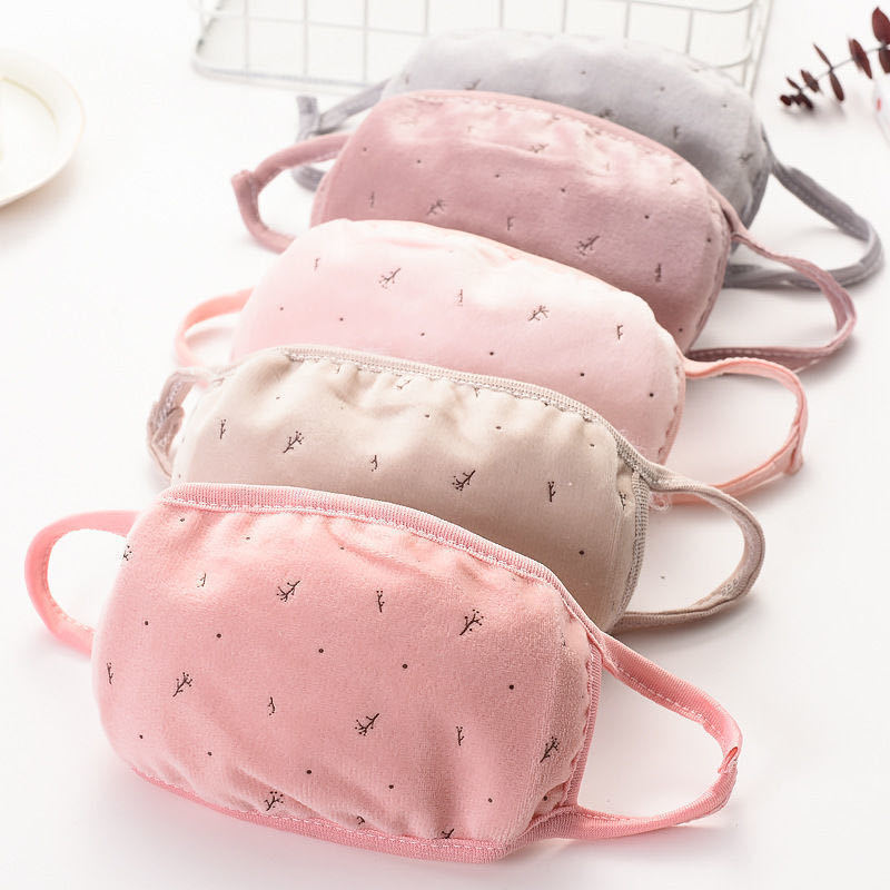 秋冬季男女口罩纯棉防尘防雾霾口罩保暖透气可水洗不掉色口罩防寒