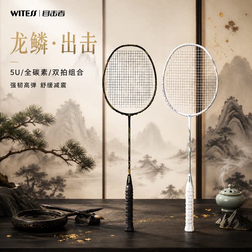 WITESS目击者羽毛球拍金鳞双拍超轻5U全碳素爆款超轻系列减震双拍