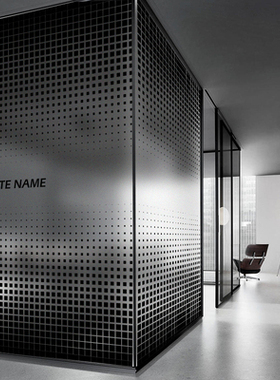 黑色几何渐变贴膜磨砂透光不透明圆点方块单向双向渐变logo定制UV