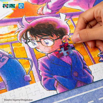 VINLAA名侦探柯南正版拼图儿童500片晚日落霞风起秋思拼图玩具