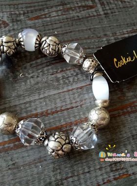 玻璃孤品欧美风复古做旧情侣手链