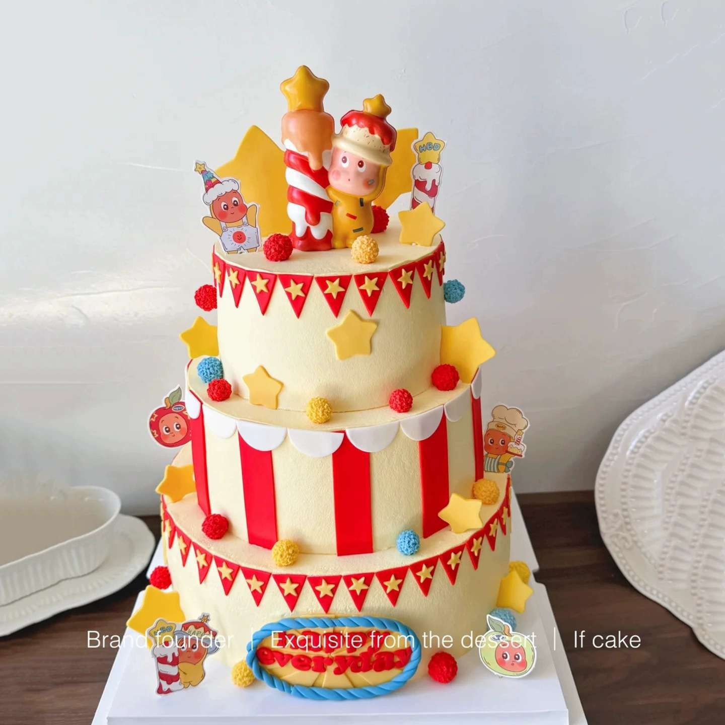 网红卡通星星人海绵公仔蛋糕插牌