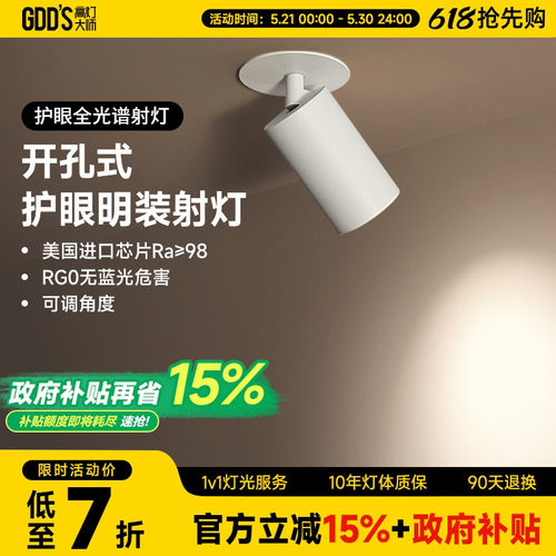 gdds开孔式明装射灯led圆洞cob