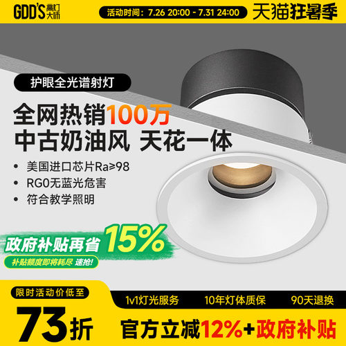 防眩客厅cob射灯高灯大师全铝