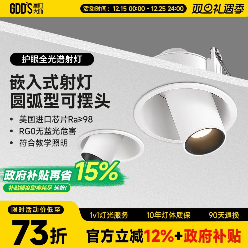 圆型象鼻灯led万向双头斗胆不可