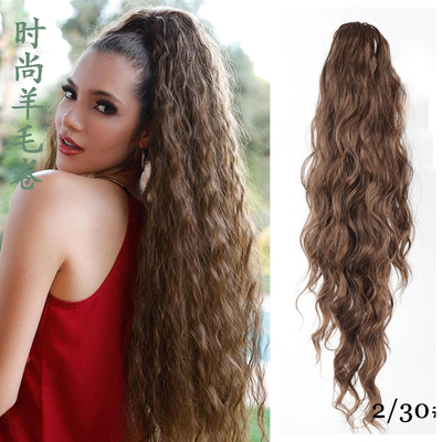 抓夹马尾演出假发辫子羊毛卷假发