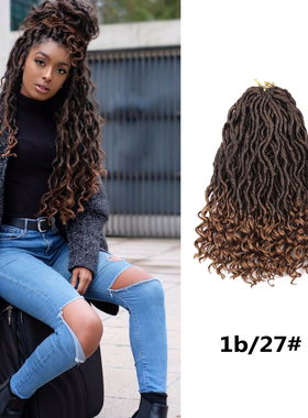 Goddess curly faux locs crochet braids hair extension locs