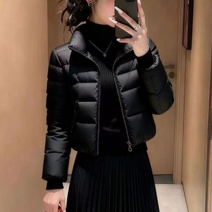 2025冬季新款红色短款羽绒棉服女立领显瘦保暖修身小个子时尚棉衣