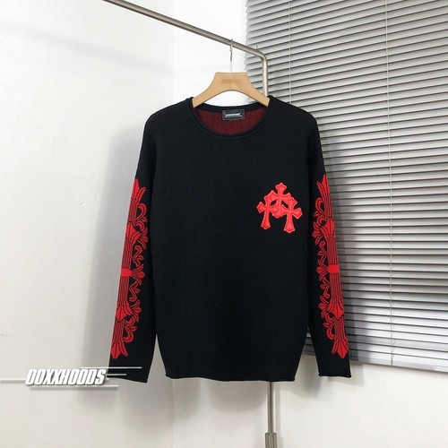 《提花+贴皮》红色喜庆针织毛衣