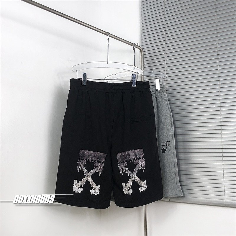 恋爱脑被爱融化几何箭头欧美棉松紧伸缩弹力腰围休闲百搭男五分裤